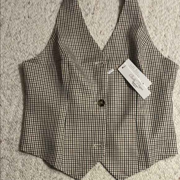 NWT Chic Belle Poque Houndstooth Women's VEST Medium - Picture 3 of 9